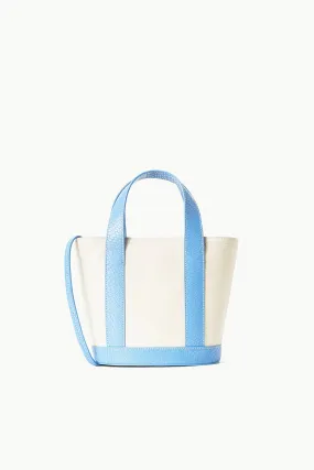 MINI ALLORA TOTE | CREAM STAUD BLUE