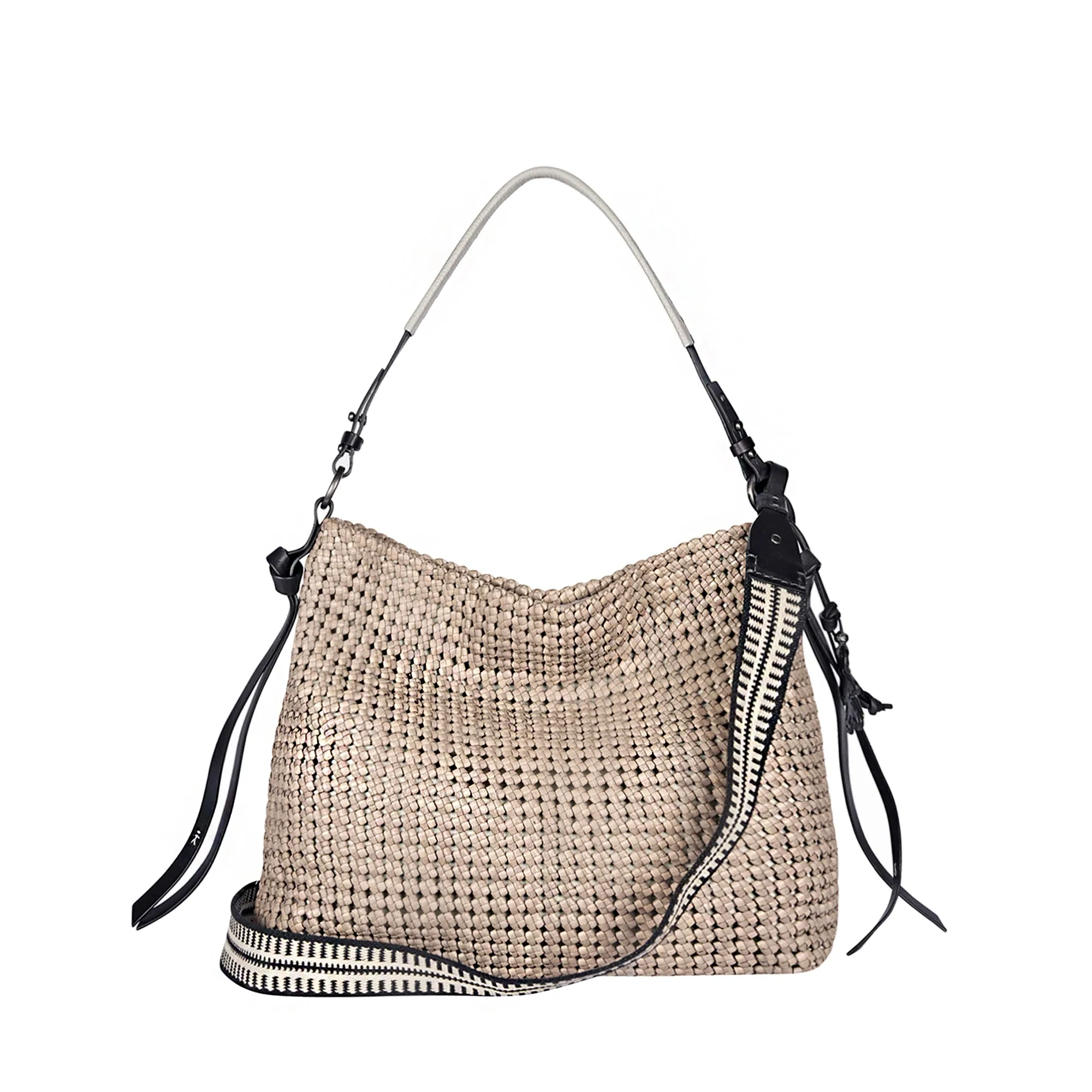 Monica M Greca Intreccio Crochet Beige