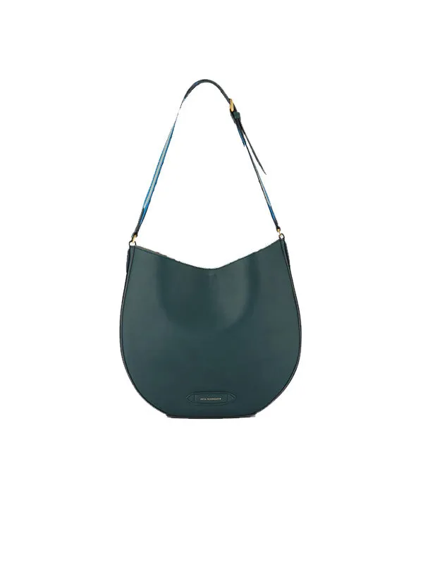 Nastro Small Hobo in Kelp Polished Leather