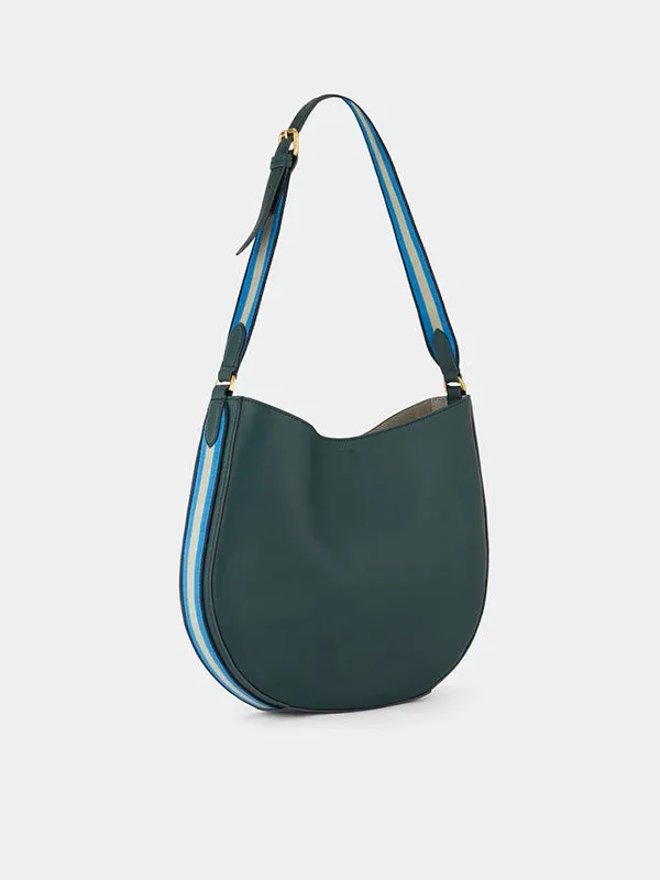 Nastro Small Hobo in Kelp Polished Leather