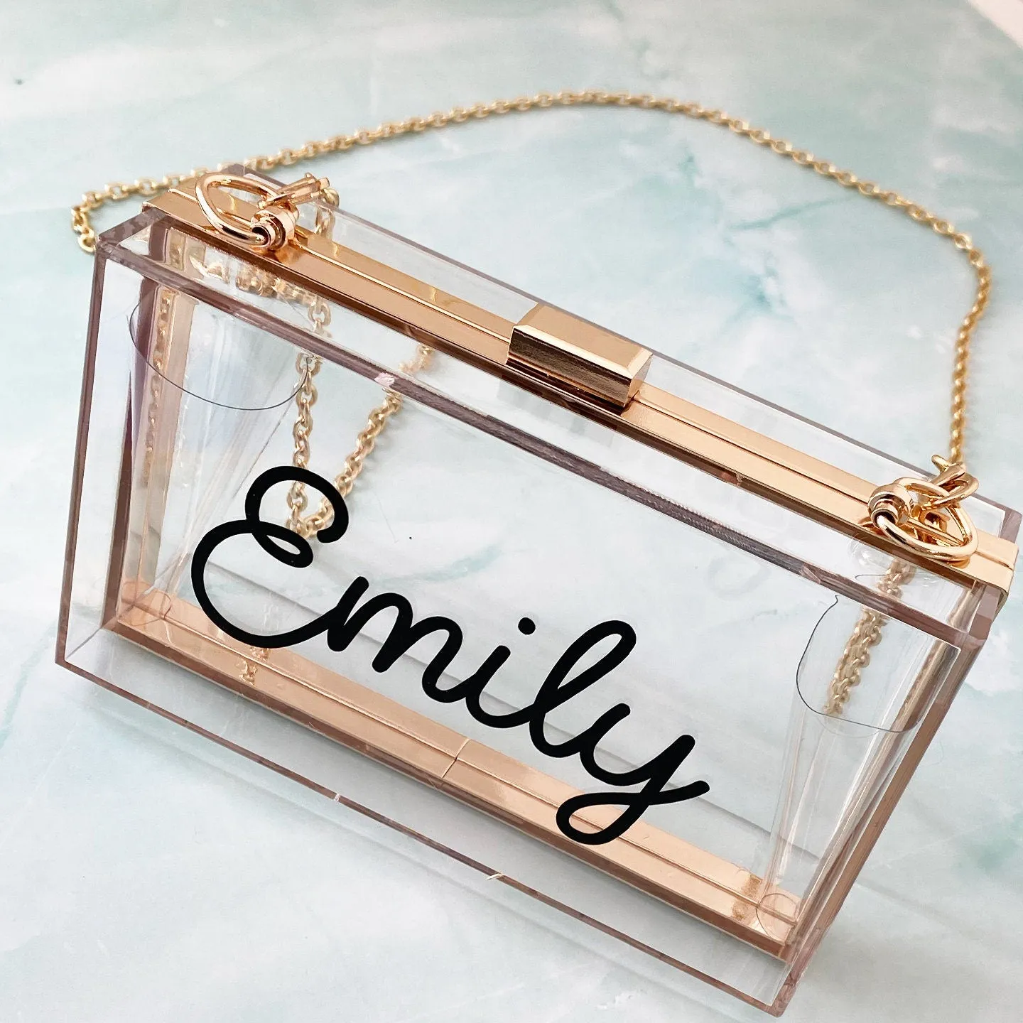 Personalized Acrylic Clutch Purse