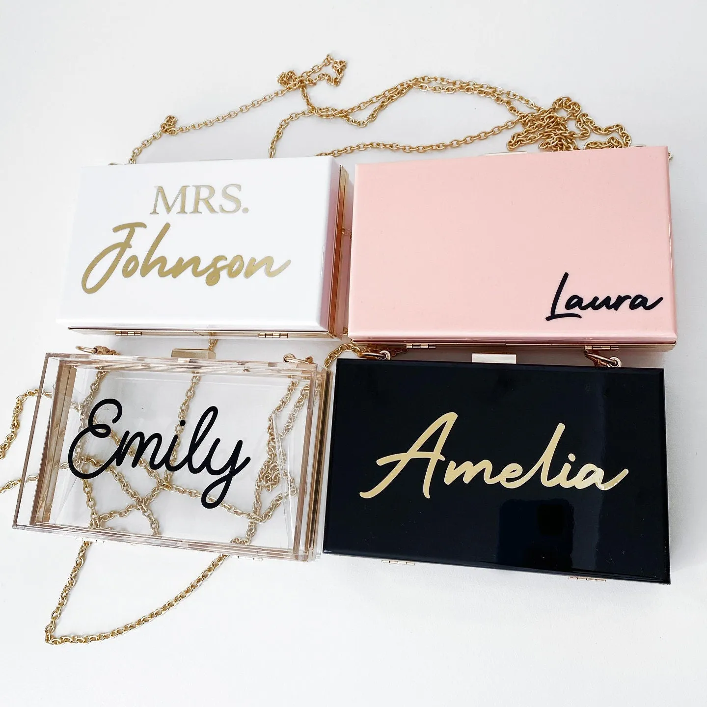 Personalized Acrylic Clutch Purse