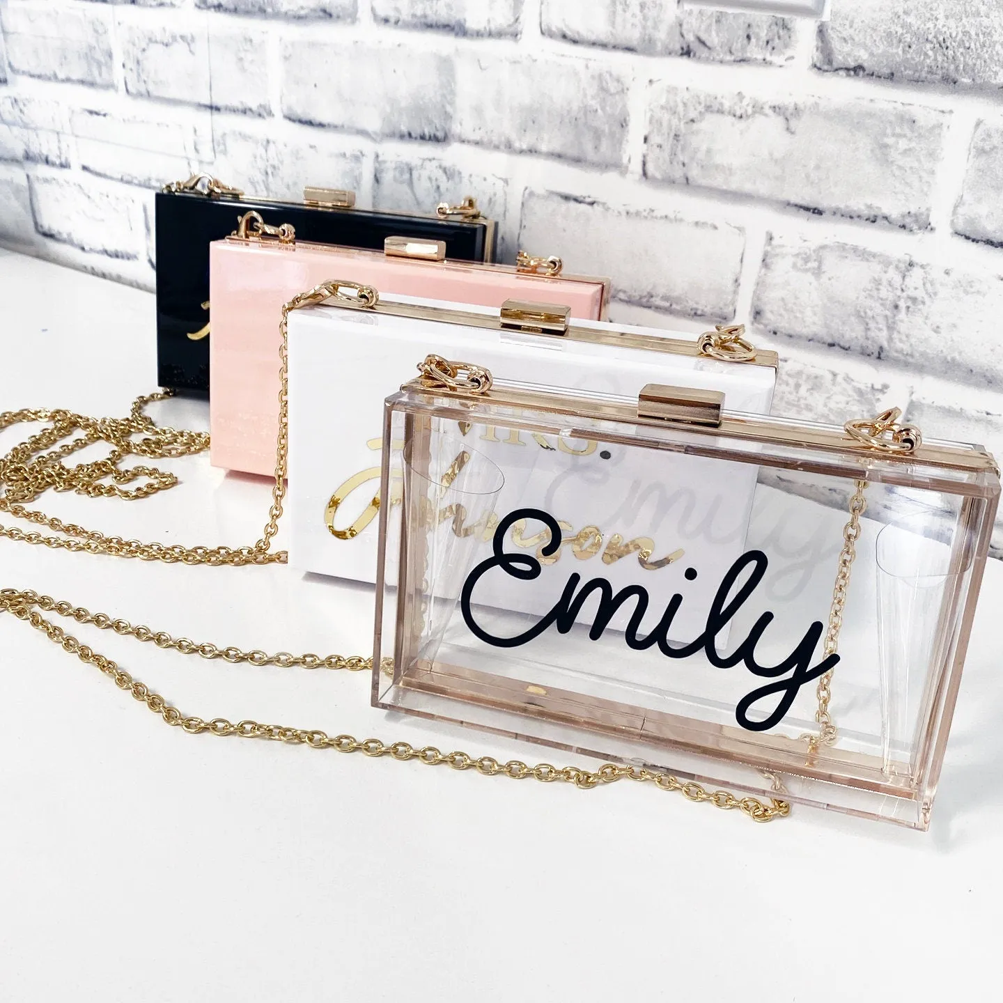 Personalized Acrylic Clutch Purse