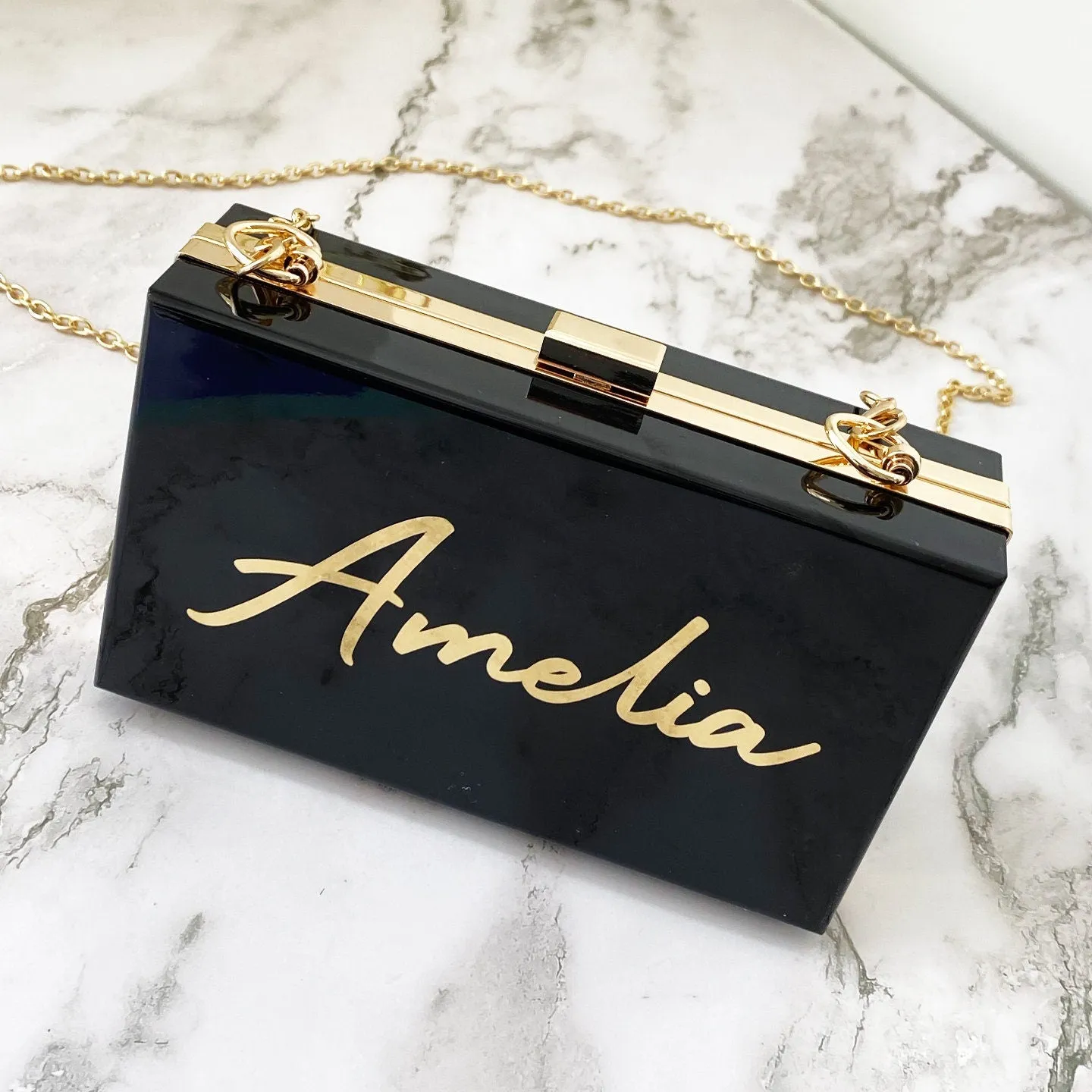 Personalized Acrylic Clutch Purse