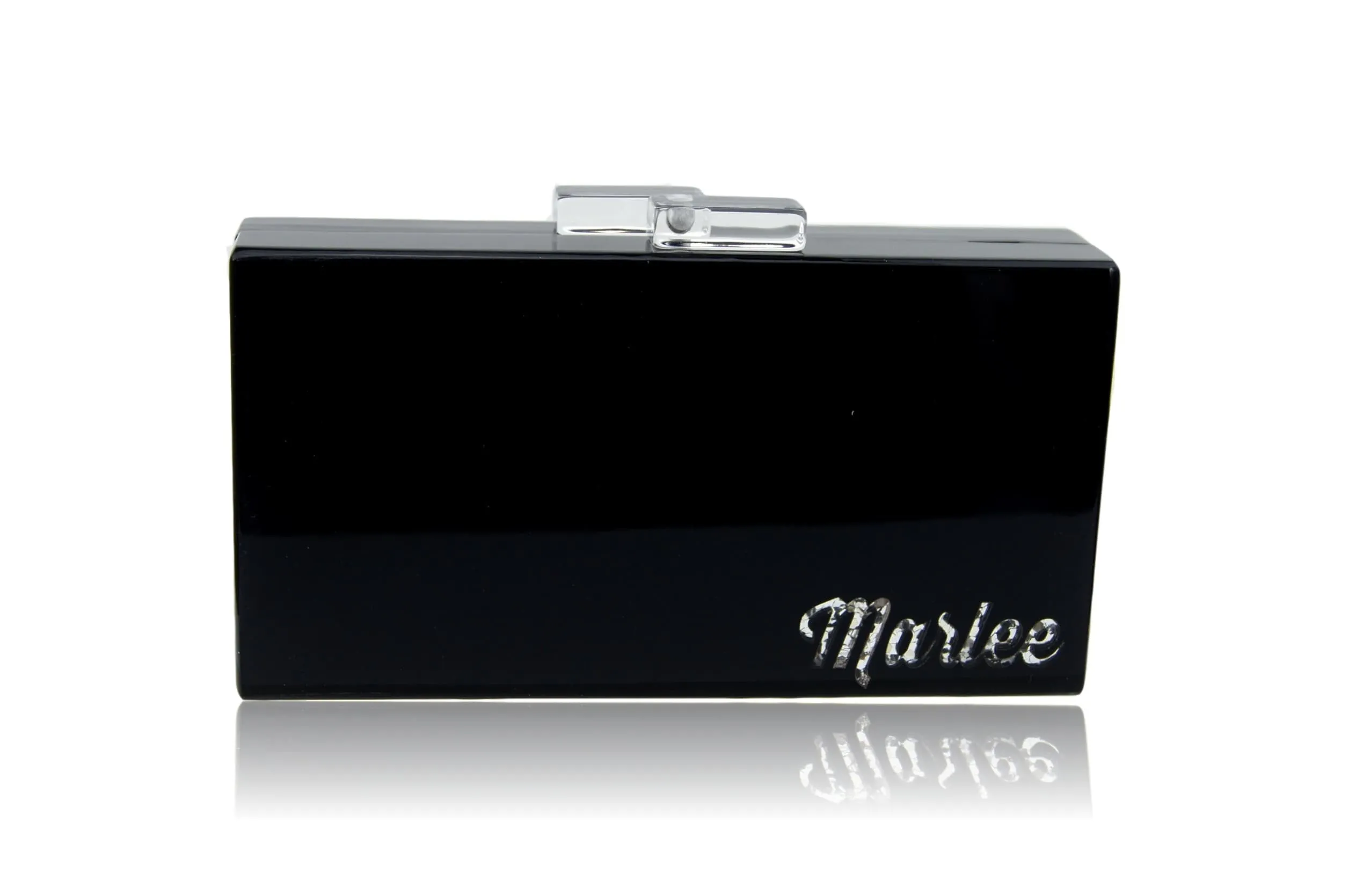 Personalized Name Acrylic Box Clutch-Medium Size