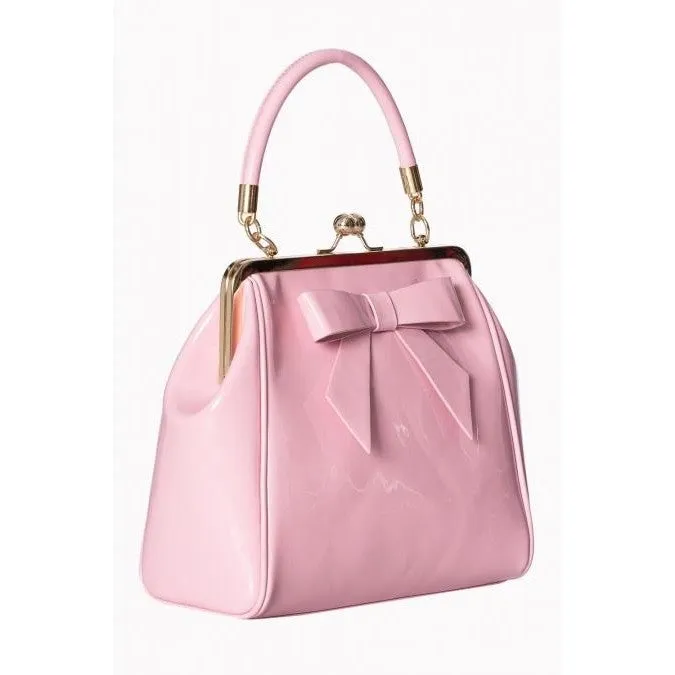 Pink Retro Patent Handbag