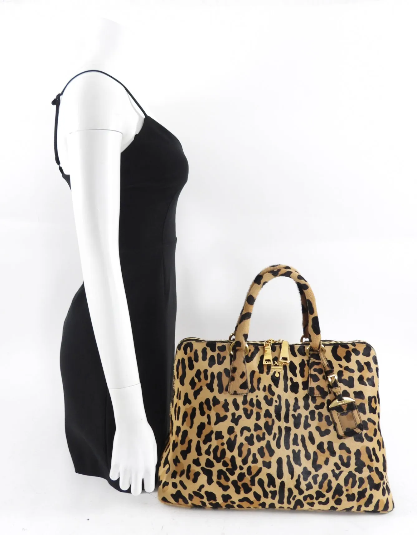 Prada Leopard Calfskin Large Tote Bag