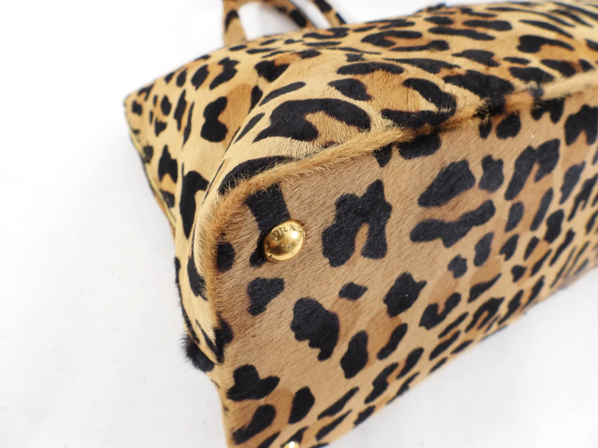 Prada Leopard Calfskin Large Tote Bag