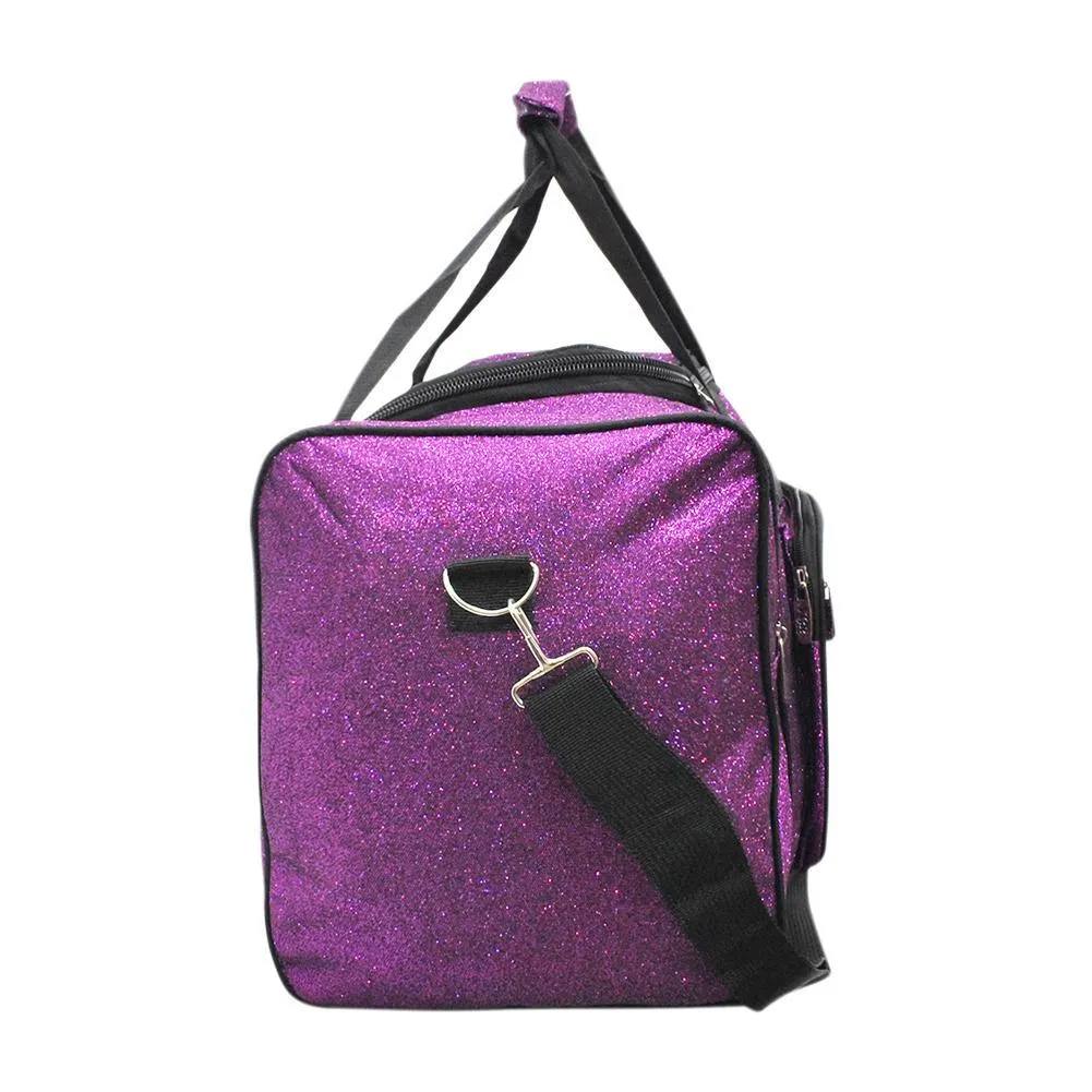 Purple Glitter NGIL Canvas 20 Duffle Bag all