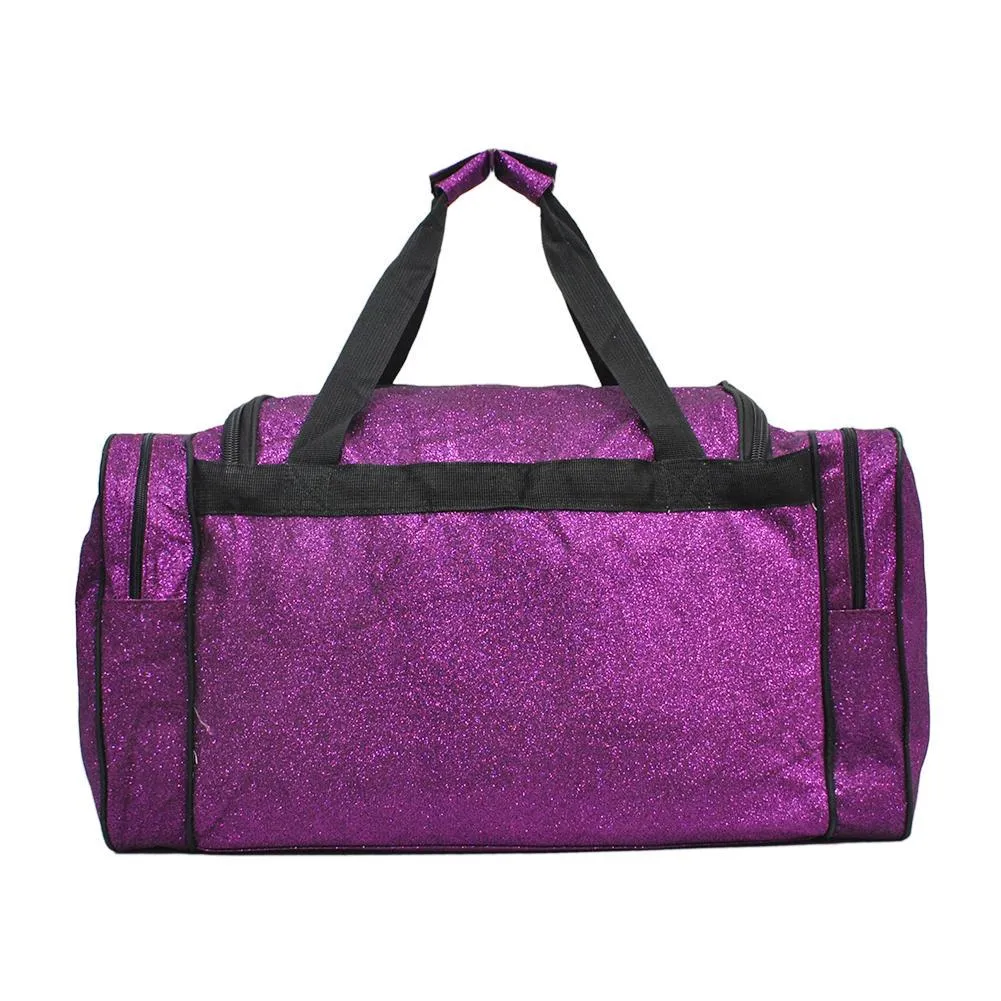 Purple Glitter NGIL Canvas 20 Duffle Bag all