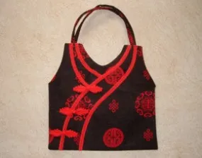 Red Chongsam Style Chinese Silk Purse