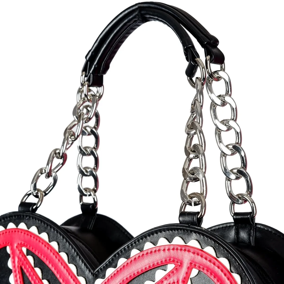 Red Pentagram Heart Shaped Handbag