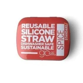 Reusable Silicon Straw   Tin