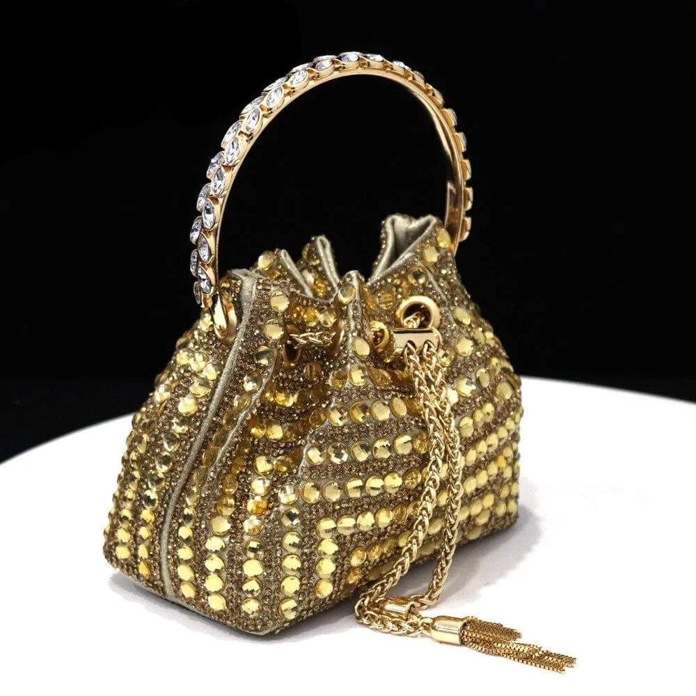 Rhinestones Bucket Bag