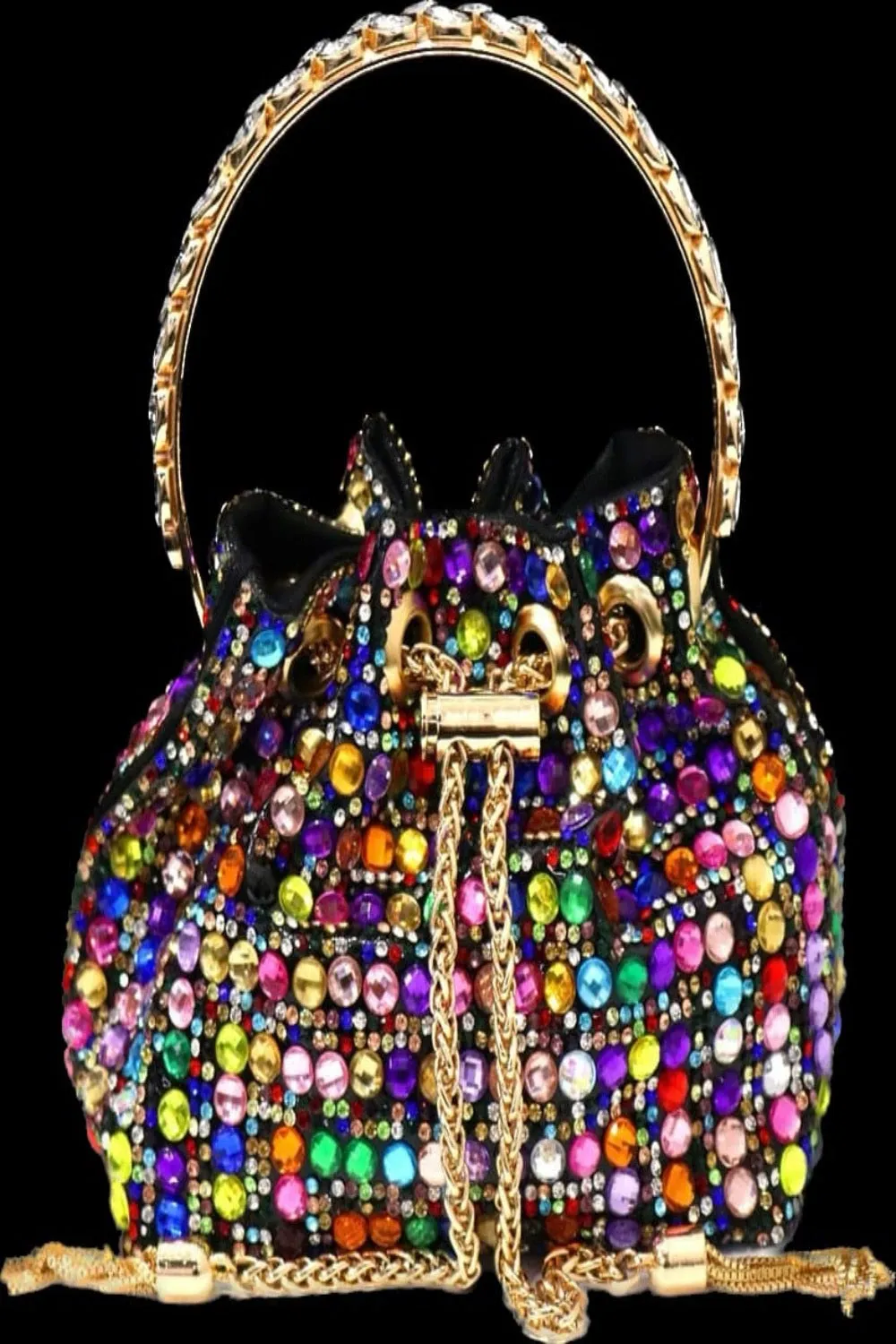 Rhinestones Bucket Bag