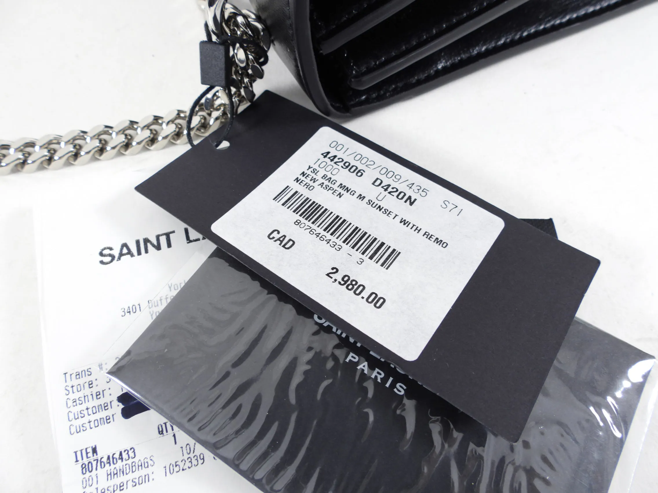 Saint Laurent Black Medium Sunset Bag SHW