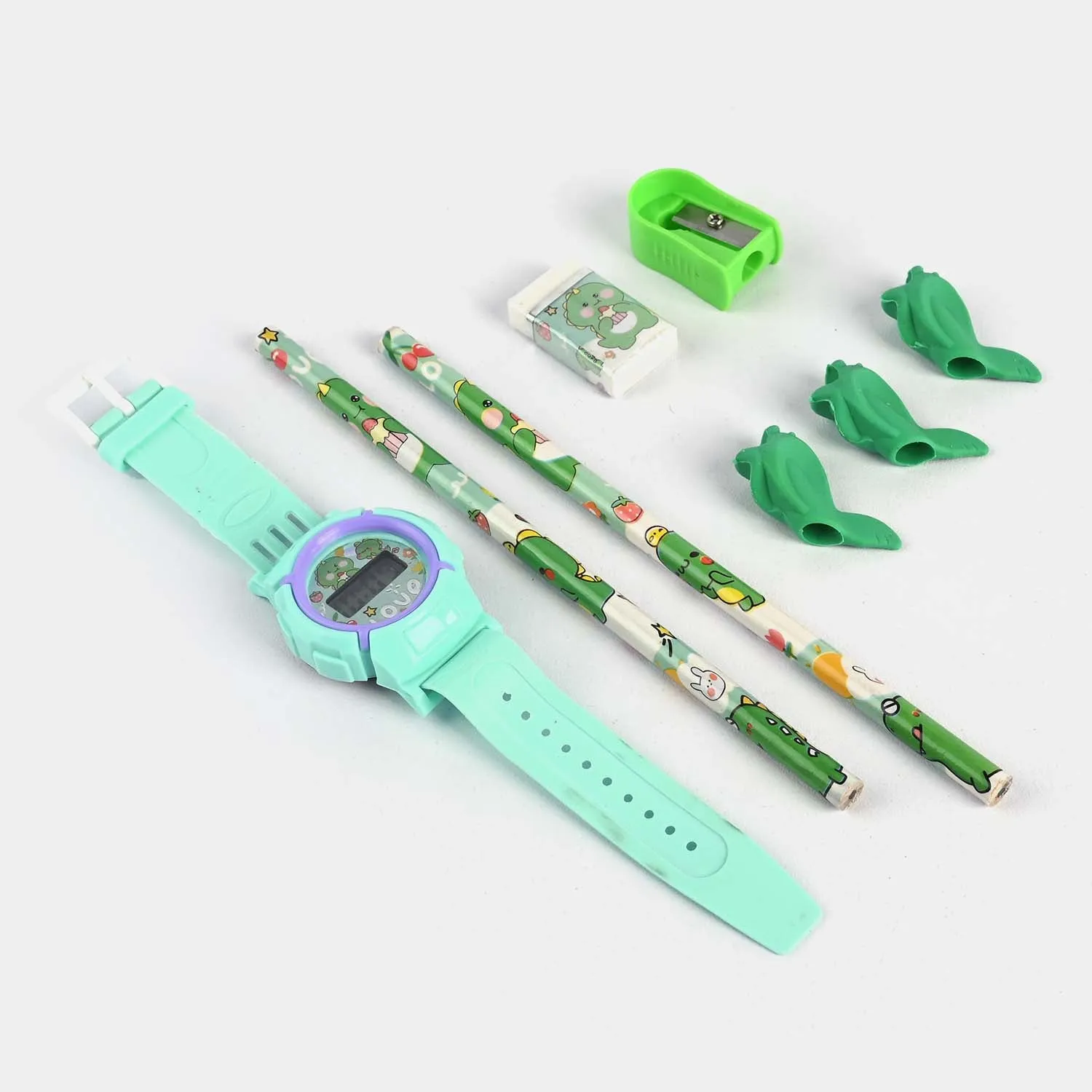 Stationery Set With Wristwatch For Kids