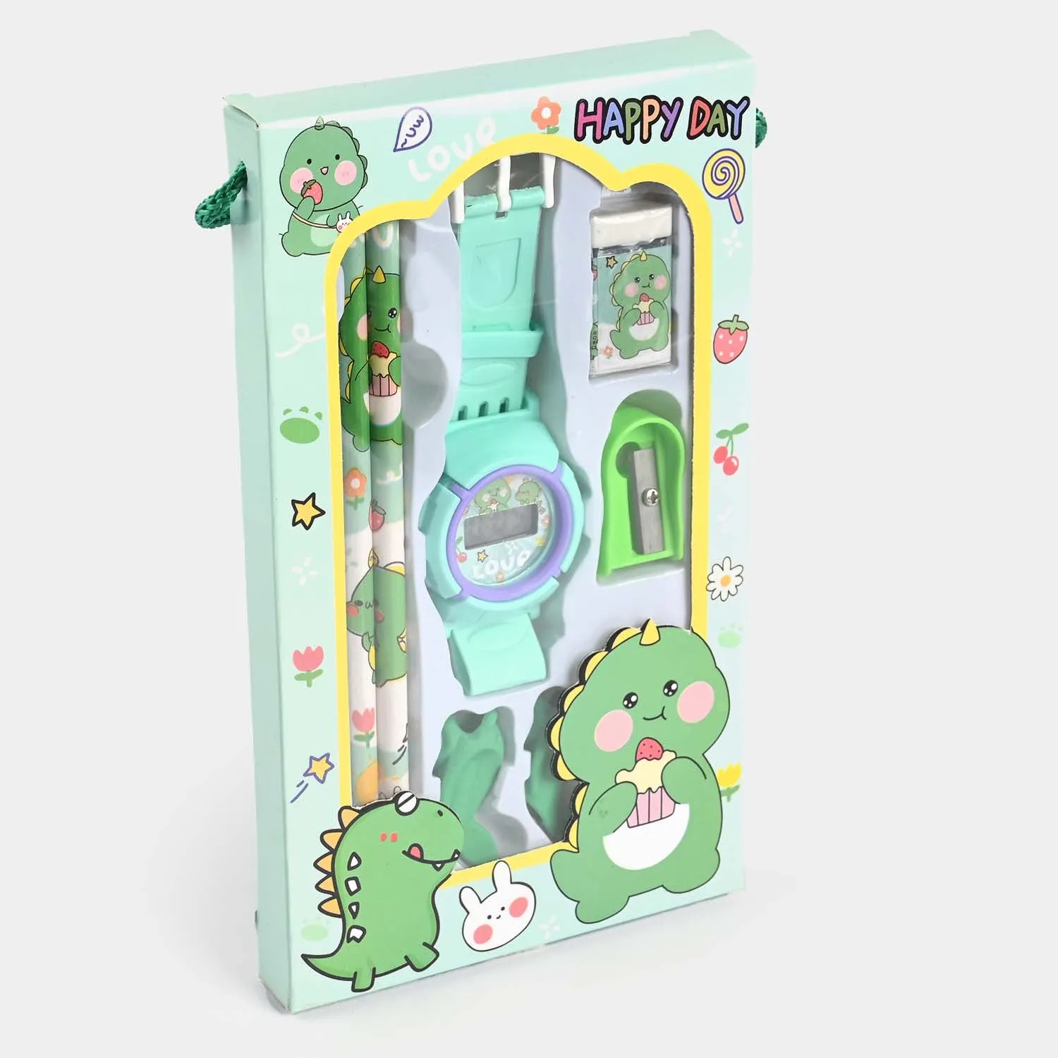 Stationery Set With Wristwatch For Kids