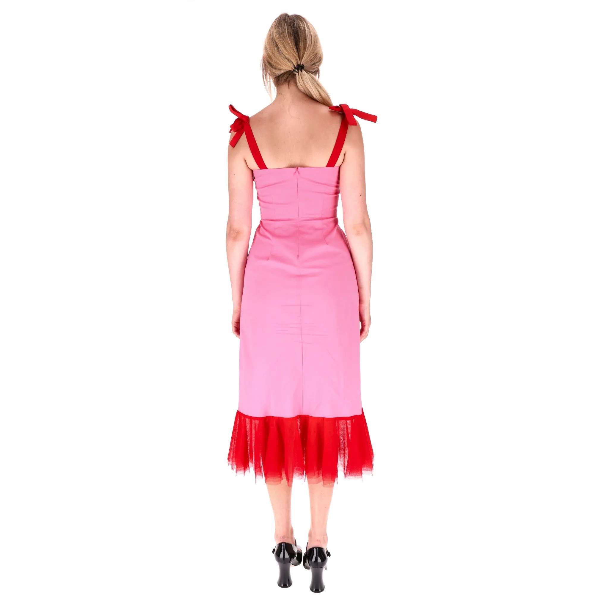 Staud Tulle-Trimmed Cotton Dress. Size 4US