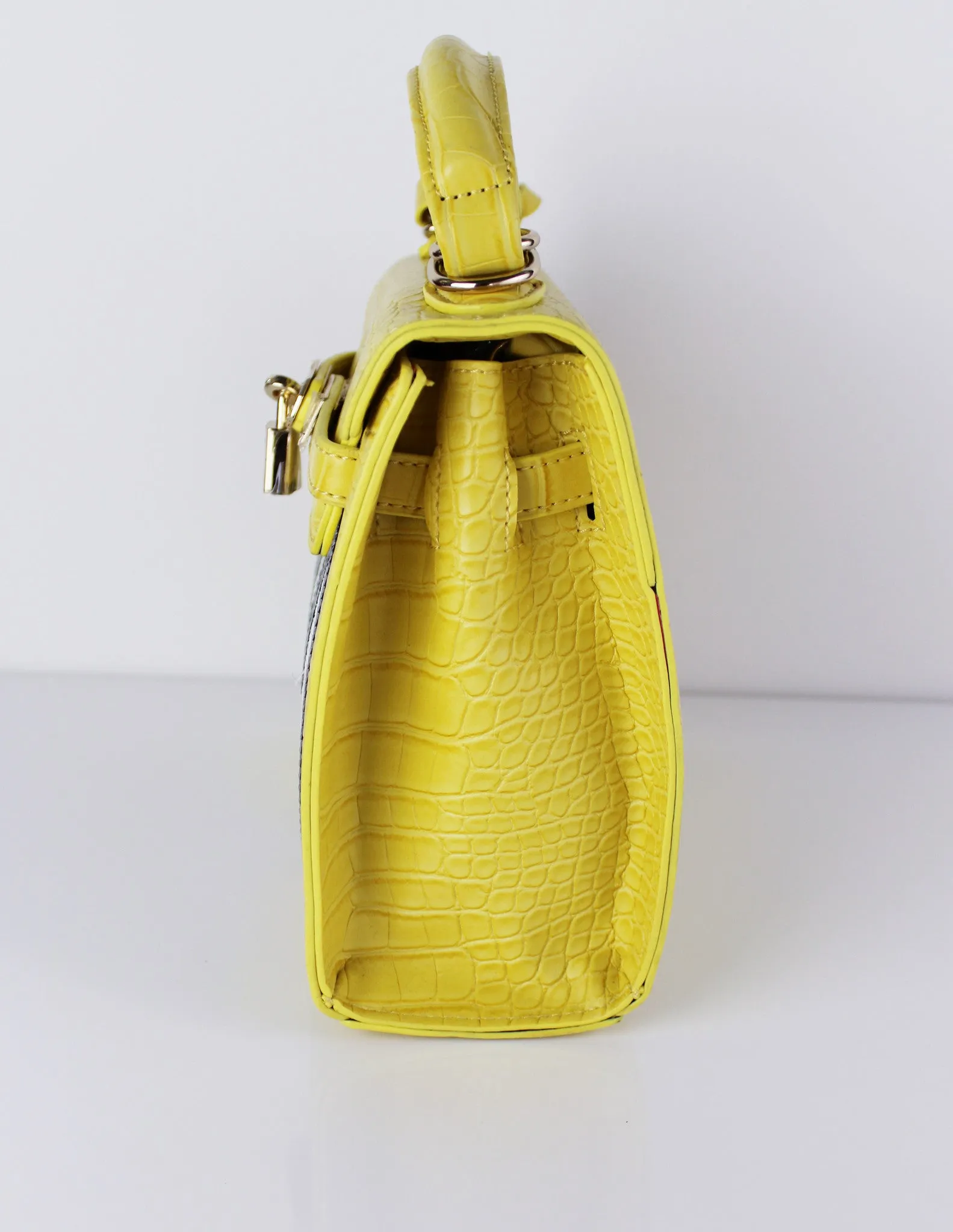 SUDE HANDBAG- YELLOW