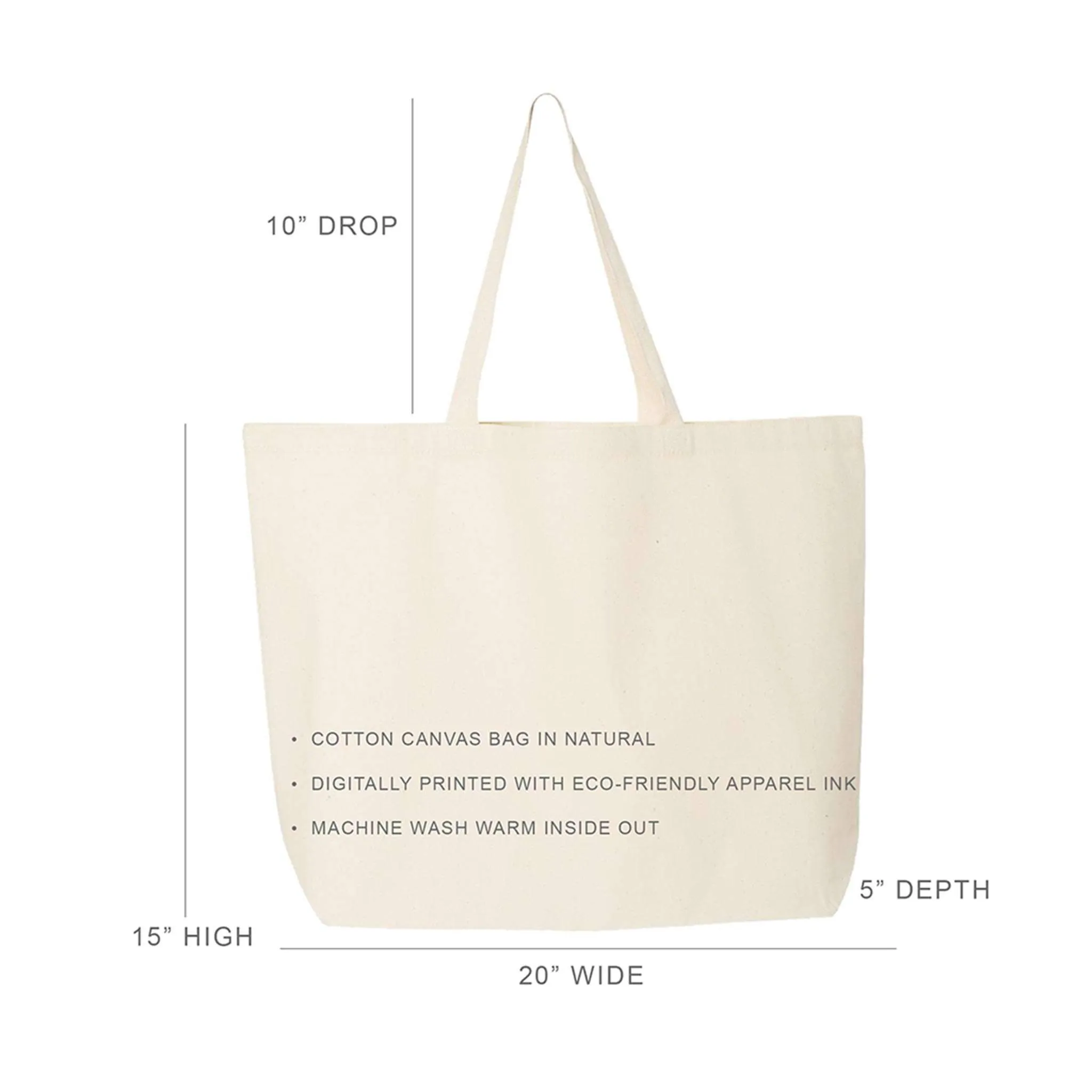 The 19th Hole Large Canvas Golf Tote Bag