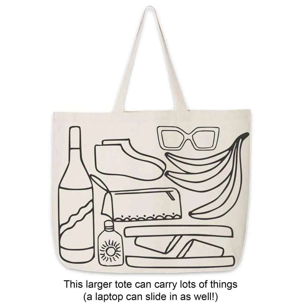 The 19th Hole Large Canvas Golf Tote Bag