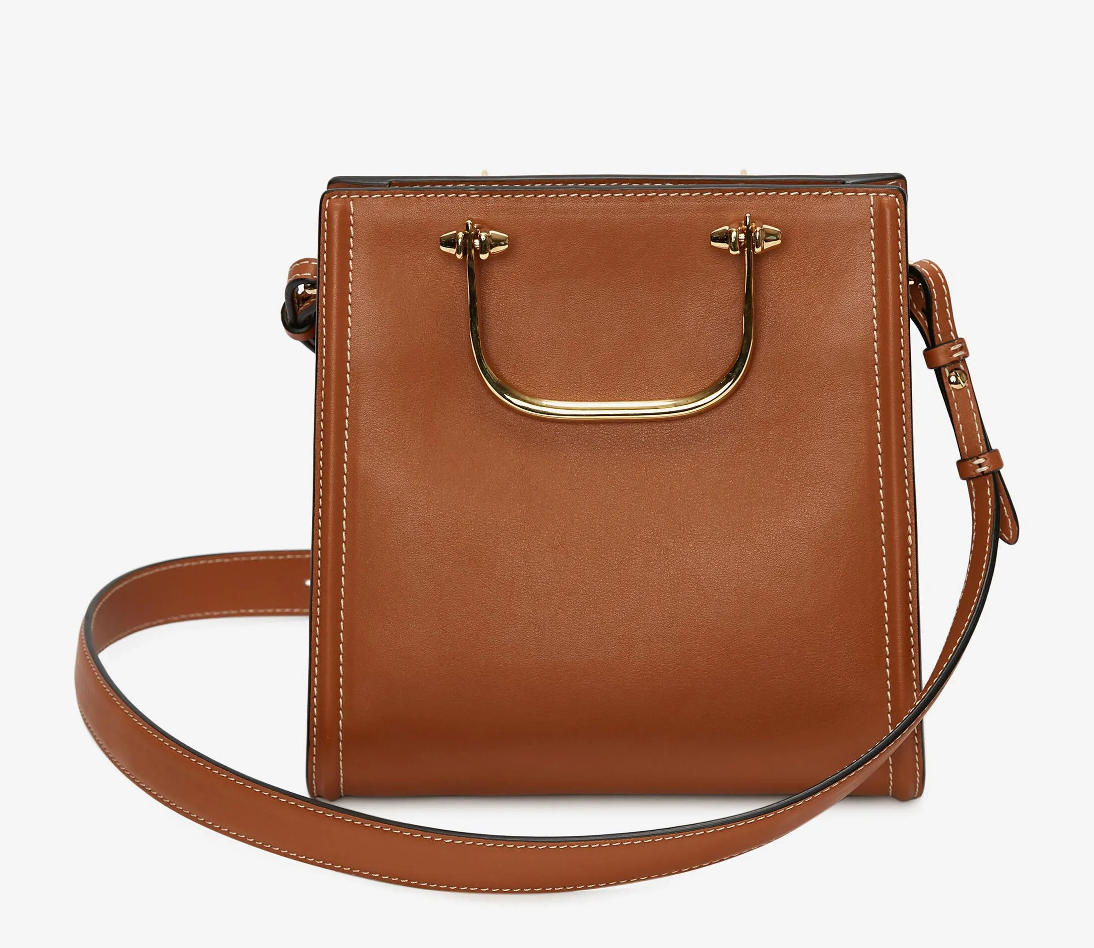 The Short Story Tote, Tan/Gold