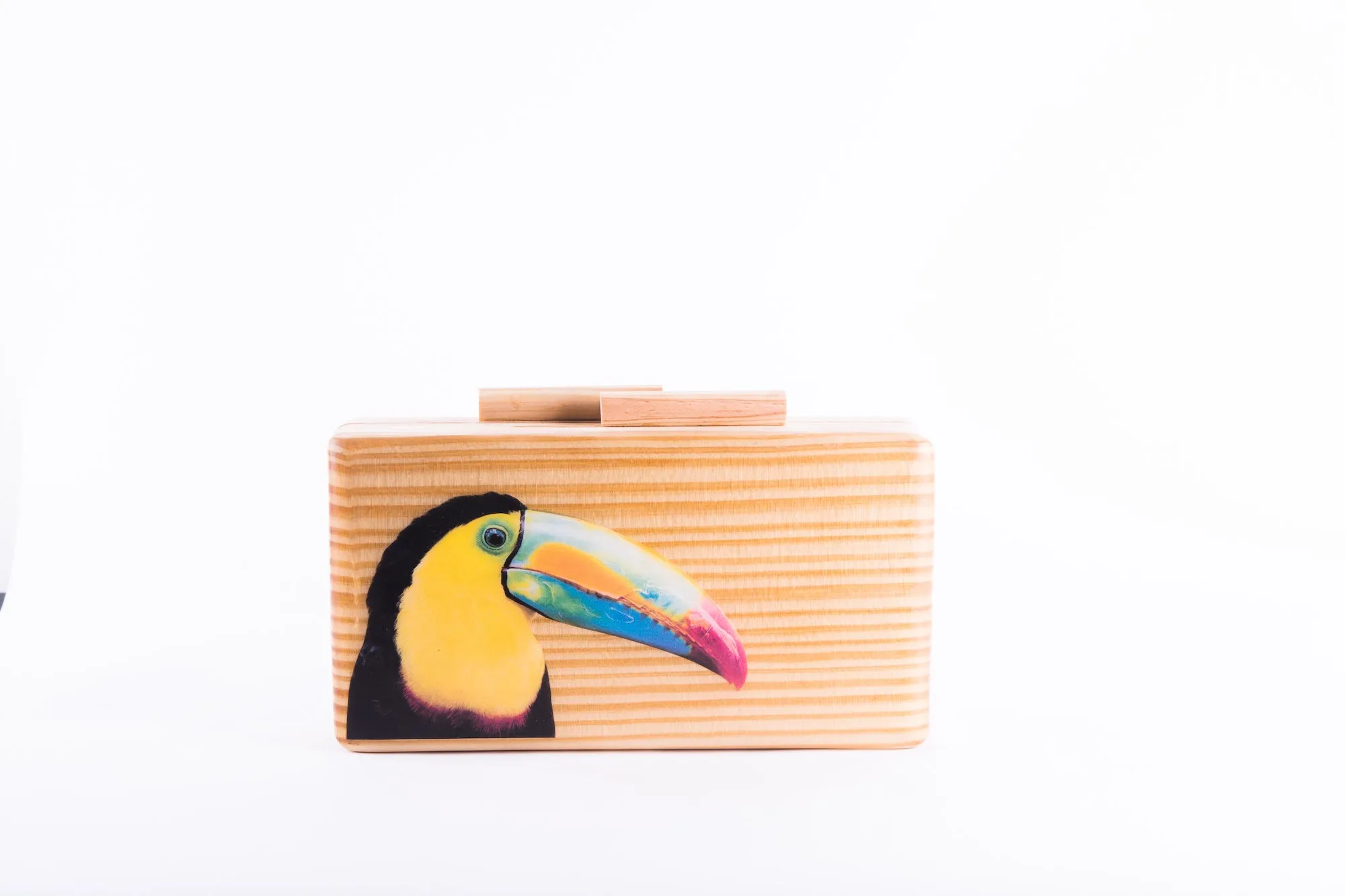 Toucan Wooden Clutch