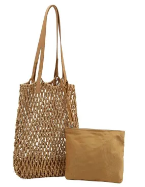 Vegan Leather Net Tote Bag - As-Is-Clearance