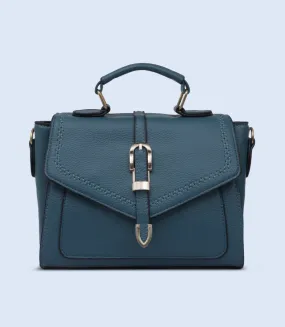 WB2760-BLUE-Women Boxy Bag