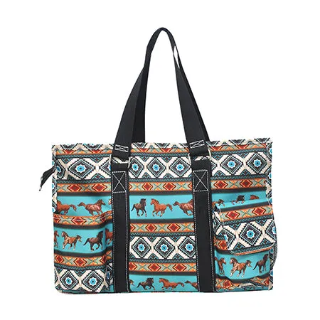 Western Bronco NGIL Zippered Caddy Organizer Tote Bag